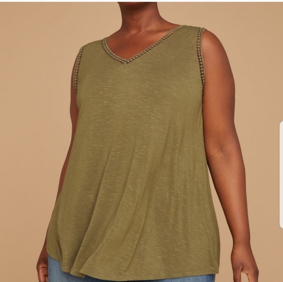 Lane Bryant Tops - Crochet Strappy-Back Tank Lane Bryant Tops - Crochet Strappy-Back Tank